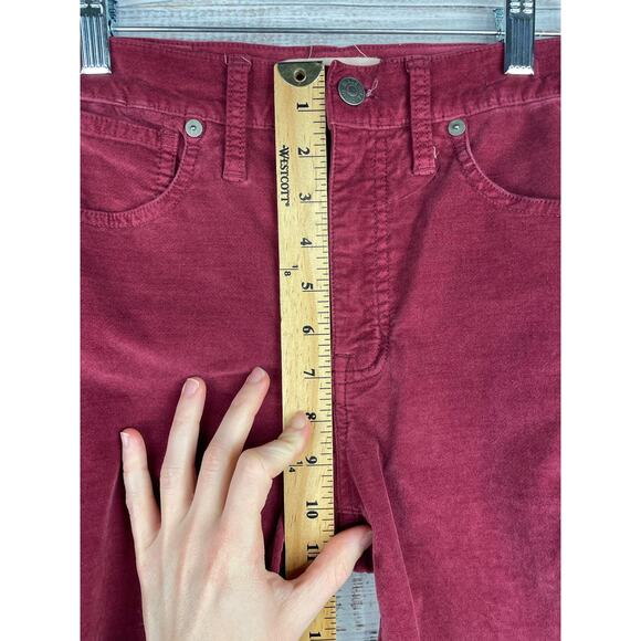 Madewell 10” High Rise Skinny Jeans Red Velvet 27 Soft Stretch Modal Career - Picture 3 of 8